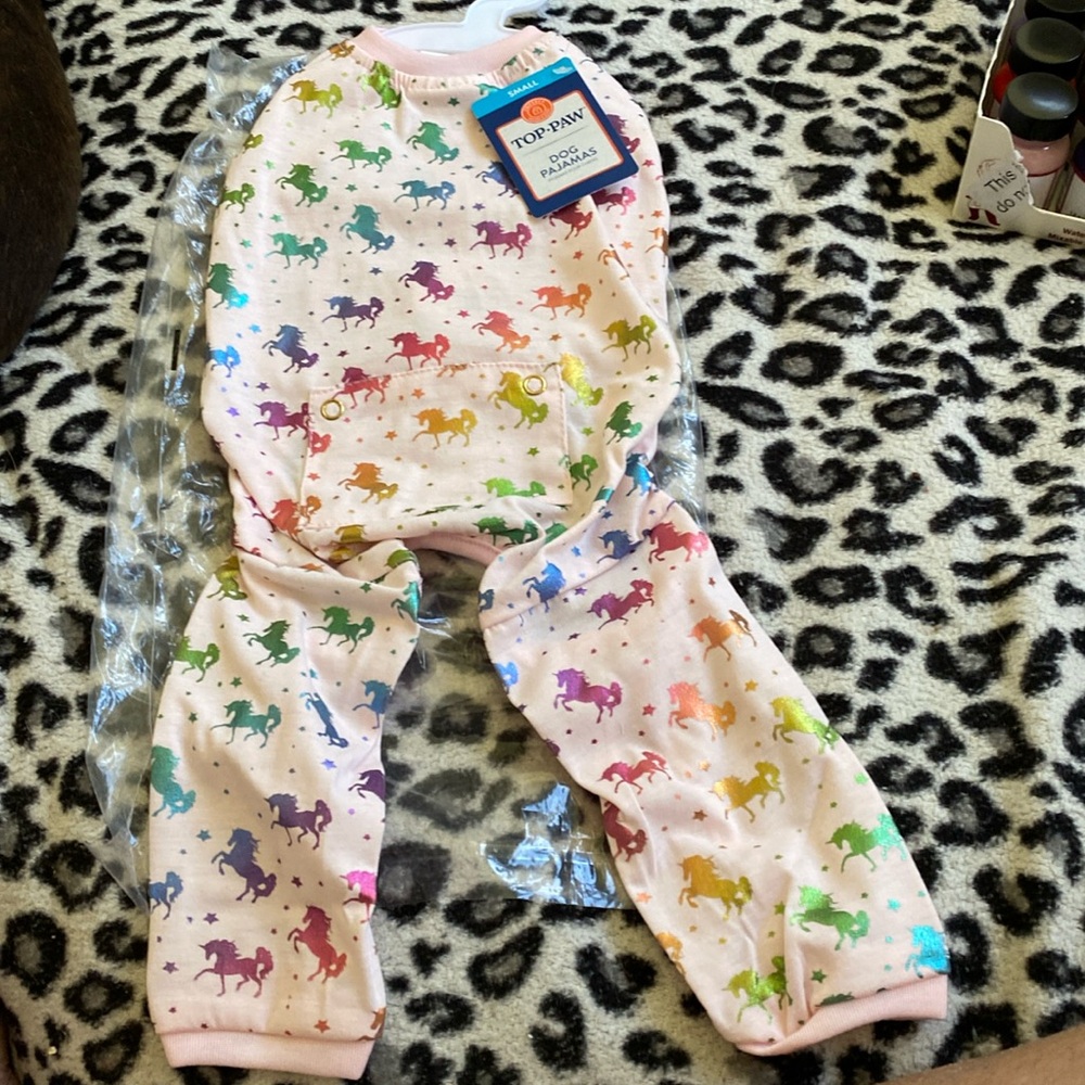 NWT Top Paw Dog Pajamas Size Small